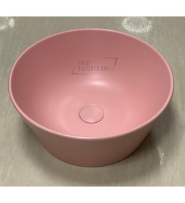      Hidra Wire Umywalka okrągła Ø430 mm z korkiem klik-klak różowa W1.097+P125.097 WYPRZEDAŻ EKSPOZYCJI!!