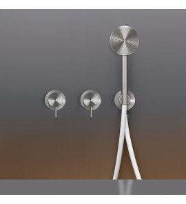 CEA Milo360 Bateria wannowa/prysznicowa ścienna z słuchawką i wężem element zewnętrzny Satin Stainless Steel MIL43HWS