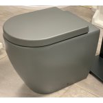 Cielo Smile Miska bezrantowa/rimless stojąca z deską wolnoopadającą 53,5x34,5x42 cm cemento CPVSMFCM+SMVASKCM