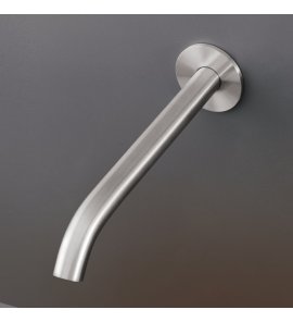 CEA Milo360 Wylewka umywalkowa ścienna 21,5 cm element zewnętrzny Satin Stainless Steel MIL48S