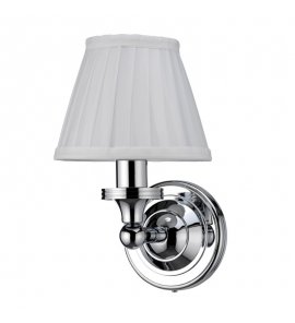 Burlington Round Kinkiet ścienny chrom + abażur biały EL_BL12