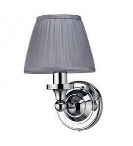 Burlington Round Kinkiet ścienny chrom + abażur szary EL_BL15