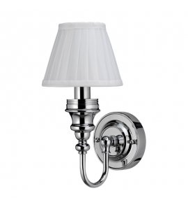 Burlington Ornate Kinkiet ścienny chrom + abażur biały EL_BL22