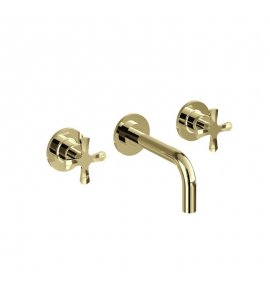 Burlington Riviera Bateria umywalkowa podtynkowa element zewnętrzny gold RIV1GOLD