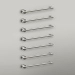 CEA Equilibrio Grzejnik elektryczny do ręczników 58 cm 7 elementy ścienny element zewnętrzny Satin Stainless Steel EQB07S