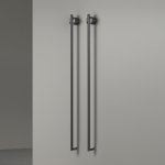 CEA Equilibrio Grzejnik elektryczny do ręczników 106 cm 2 element ścienny element zewnętrzny Black Diamond Satin EQB22KDS