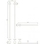 CEA Equilibrio Grzejnik elektryczny do ręczników 58 i 106 cm 3 element ścienny element zewnętrzny Black Diamond Satin EQB63KDS
