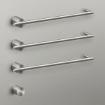 CEA Equilibrio Grzejnik elektryczny do ręczników 58 cm 3 element ścienny z przyciskiem zasilania element zewnętrzny Satin Stainless Steel EQB13S