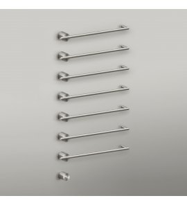 CEA Equilibrio Grzejnik elektryczny do ręczników 58 cm 7 element ścienny z przyciskiem zasilania element zewnętrzny Satin Stainless Steel EQB17S