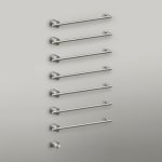 CEA Equilibrio Grzejnik elektryczny do ręczników 58 cm 7 element ścienny z przyciskiem zasilania element zewnętrzny Satin Stainless Steel EQB17S