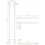 CEA Equilibrio Grzejnik elektryczny do ręczników 58 i 106 cm 4 element ścienny z przyciskiem zasilania element zewnętrzny Black Diamond Satin EQB74KDS