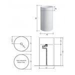 NIC Design Ovvio Umywalka wolnostojąca Ø45 cm biały połysk 001453.001