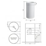 NIC Design Ovvio Umywalka wolnostojąca Ø45 cm biały połysk 001455.001