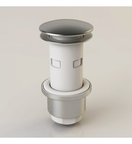 CEA Korek z wolnym odpływem do umywalek/bidetów z przelewem lub bez przelewu Satin Stainless Steel PIL07S