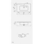 Rak Ceramika Joy Zestaw Umywalka meblowa 81x46,5 + szafka podumywalkowa ścienna 80x46 grey elm SETJOYWH080EGY