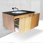       Rak Ceramika WOODEN Szafka podumywalkowa ścienna 80 cm Dąb WOD80CD 