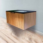       Rak Ceramika WOODEN Szafka podumywalkowa ścienna 80 cm Dąb WOD80CD 