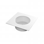 Axa SKYLAND Umywalka wpuszczana w blat 55x55 cm z korkiem Click-clack Biały mat 3213412+AF001512