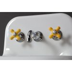 Bleu Provence Bateria umywalkowa ścienna chrom RLP1012.YELLOW