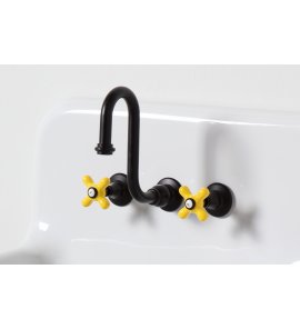  Bleu Provence Bateria umywalkowa ścienna black RLP1012D.YELLOW
