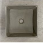 Galatea Design Berlian Umywalka betonowa stawiana na blat 38x38 cm grey matt/szary mat GDMC001DG