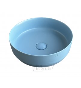   Galatea Design Bulat Umywalka stawiana na blat ∅39 cm z korkiem klik-klak Sky Blue matt/Jasny niebieski mat GD112DTML W MAGAZYNIE!!