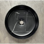   Galatea Design Umywalka stawiana na blat ∅36,5 cm Nero Marquina GDMC002