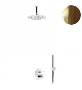 ---Bruma Leaf2 Zestaw natryskowa podtynkowy z deszczownicą Ø 250 mm Sunrise PVD 1675422PR