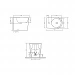 Axa DP Bidet stojący 36x50,5 cm Biały połysk 8402201