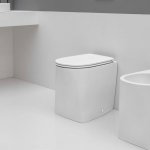 Axa DP Miska stojąca 36x50,5 cm z deską WC wolnoopadającą Biały połysk 8401401+AF8401