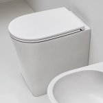 Axa DP Miska stojąca 36x50,5 cm z deską WC wolnoopadającą Biały połysk 8401401+AF8401