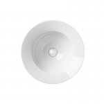 Axa DP Umywalka półwpuszczana w blat ∅ 45 cm z korkiem Click-clack Biały połysk 8310001+AF0015