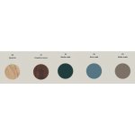 Axa KRACKLITE Umywalka stawiana na blat ∅ 46 cm z korkiem Click-clack oraz stojakiem drewnianym Biały połysk/Dark Oak 8050001+AF0015+SG8050021