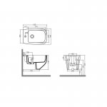 Axa WHITE JAM Bidet ścienny 34x52 cm Czarny mat 3312807