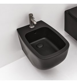 Axa WHITE JAM Bidet ścienny 34x52 cm Czarny mat 3312807