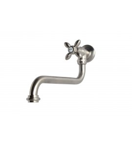 Bleu Provence Bateria kuchenna ścienna z obrotową wylewką brushed nickel RKO02NS