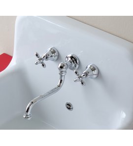 Bleu Provence Bateria kuchenna ścienna z obrotową wylewką chrom RKO04CR