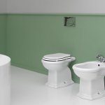 Axa Contea Miska stojąca 36x55 cm i deska WC zwykła Biały połysk 0601001+AA0601