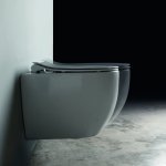 Axa Glomp Miska ścienna 36,5x51 cm i deska WC wolnoopadająca Grey Mat 0201009+319109