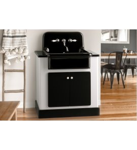  Bleu Provence Zlew kuchenny z szafką 90,5x68 white/black TCM60+TCK60DC