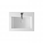 Axa Prisma Umywalka wpuszczana w blat 61x46 cm z korkiem Click-clack Biały połysk WS15001F+AF0015