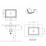 Axa Sink Umywalka podblatowa 50x41 cm z korkiem Click-clack Biały połysk WS07801F+AF0015