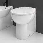 Axa Prime Miska stojąca 36,5x51 cm i deska WC wolnoopadająca Biały połysk 441601+448801