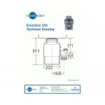 Insinkerator Evolution 100 Rozdrabniacz odpadków organicznych 78125T - zastąpiony przez 80383T-ISE