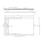 Axa H30 Brodzik prostokątny 90x120 cm Czarny APDMSL90120H30NE