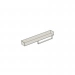 Axa Półka ścienna z relingiem na ręcznik 60x9 cm Czarny mat CM86014