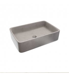 Alanad Etna Mini Umywalka kamienna prostokątna nablatowa 450x300 mm szary marmur KUN-004SZ-M