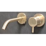      Ritmonio Reverso Bateria umywalkowa podtynkowa el. zewnętrzny wylewka 14 cm Champagne Q0BA6016SPCHX WYPRZEDAŻ MAGAZYNOWA!!
