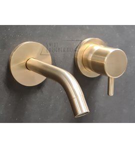      Ritmonio Reverso Bateria umywalkowa podtynkowa el. zewnętrzny wylewka 14 cm Champagne Q0BA6016SPCHX WYPRZEDAŻ MAGAZYNOWA!!