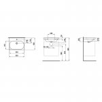 Laufen Lua Umywalka ścienna 60x46 cm biała H 816083 000 104 1